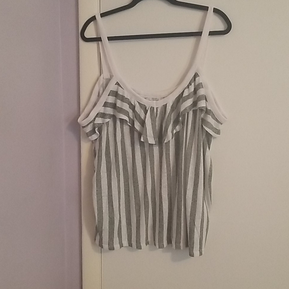 Old Navy Tops - Old Navy Green/White Tank Top Size XXL